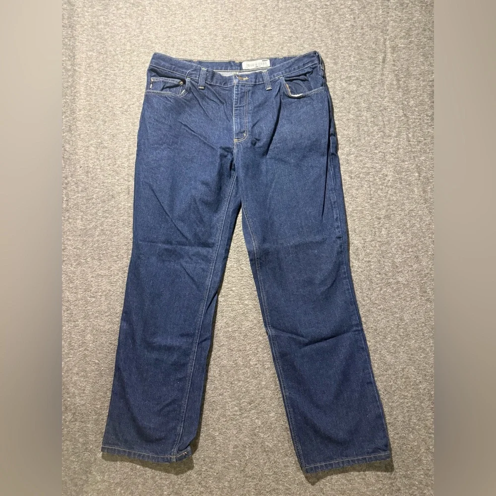 Carhartt FR Jeans Mens 40x32 (fit 38x32) blue heavy durable Straight cotton work